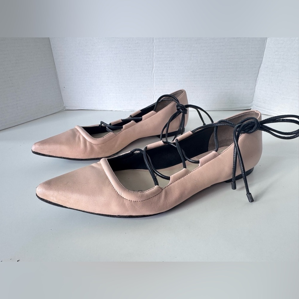 3.1 Phillip Lim Pointy Lace Up Wrap Around Ballet Flats Shoes Women’s Size 40 - Picture 5 of 11